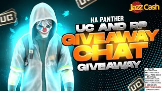PUBG MOBILE CUSTOM ROOMS | CHICKEN 63UC OR JAZZCASH | CHAT GIVEAWAY | LIVE STREAM | H A PANTHER