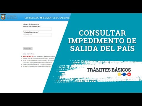 Consultar impedimento de salida del país Ecuador (SIMIEC)