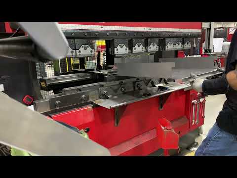 Box bending on an Amada HDS press brake retrofitted with a Sentinel Plus guarding system