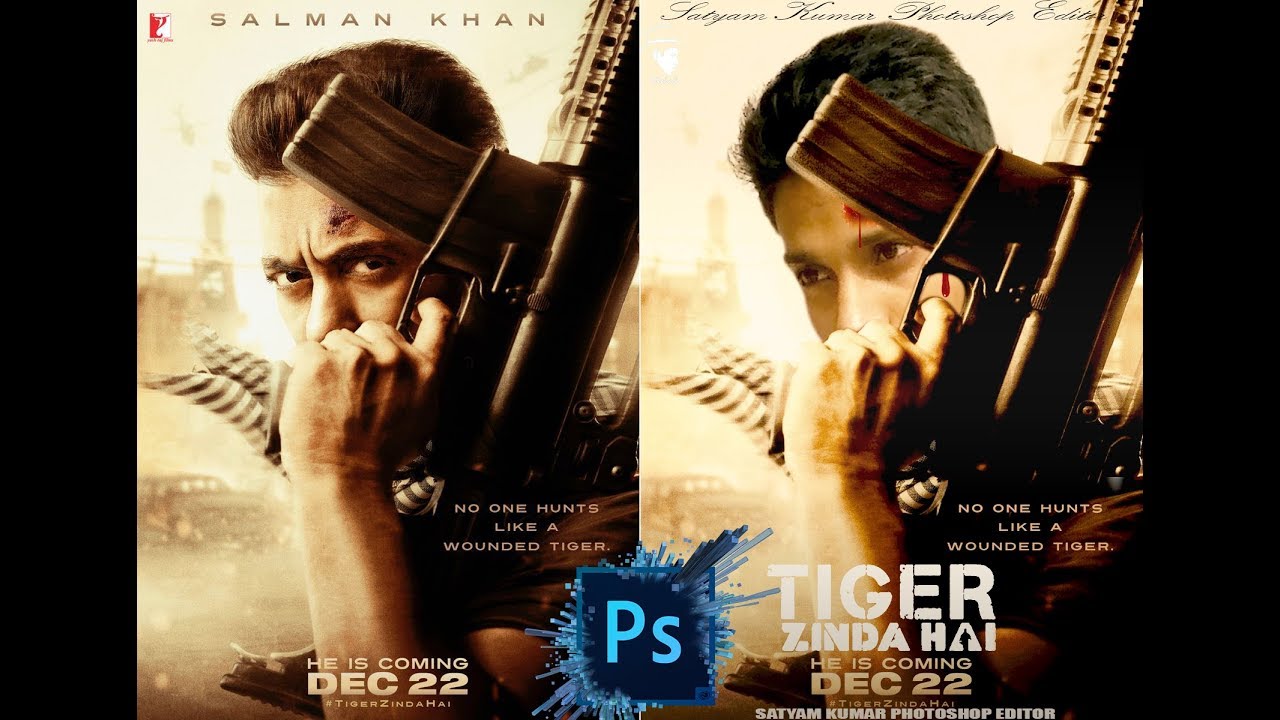 Tiger Zinda Hai Poster Photoshop Tutorial Make A Salman Khan