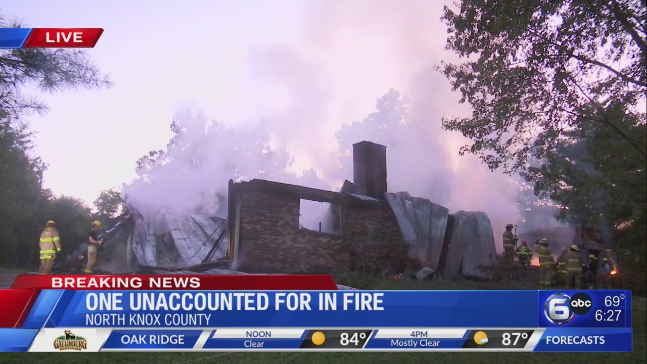 One person unaccounted for in North Knox County house fire - YouTube