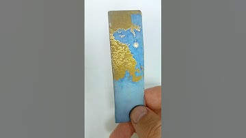 Art etching of titanium.  Anodizing.