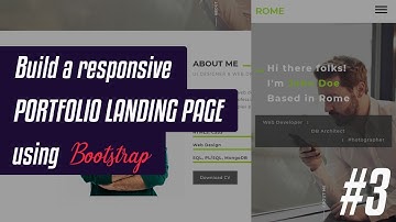 Easy elegant PORTFOLIO LANDING PAGE with Bootstrap #3: Customized navbar