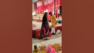 Thumbnail of Indian engagement ceremony tilak viral short video Shaadi cute couple #shorts #tilakceremony #shaadi