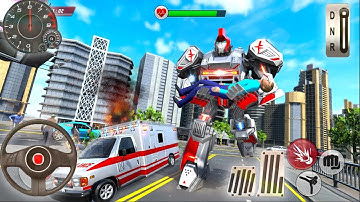 Ambulance Robot Transformation-Doctor Robot Rescue #03 - Robot Ambulance Game - Android Gameplay