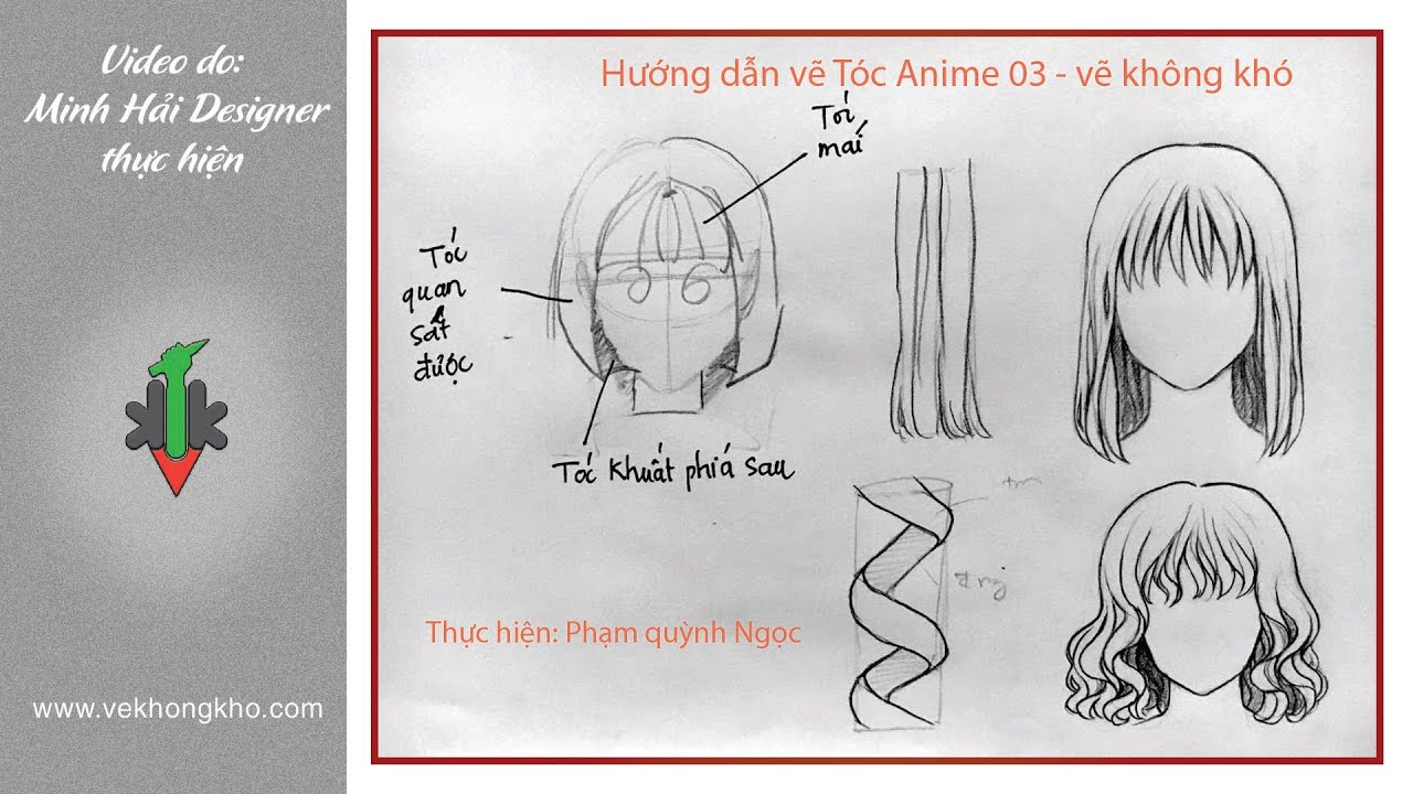 Họa Cụ HKUK  Hướng dẫn vẽ tóc kiểu Anime Manga cho nhân  Facebook