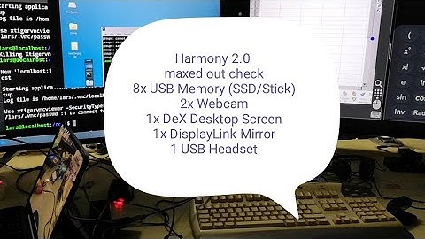 Maxed out Harmony 2.0 OS Desktop Mode 2 Screens multi monitor, 8x USB Memory, 2x webcams Android DeX