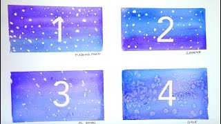 4 Ways to Create Snow - Watercolor Painting Tips for Beginners