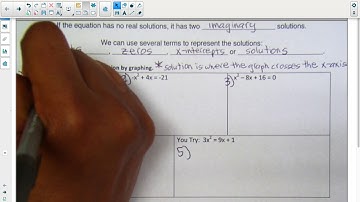 Solve Quadratics by Graphing M2