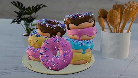 3D Modelling Animation of my First Donut. i learnt from blender guru