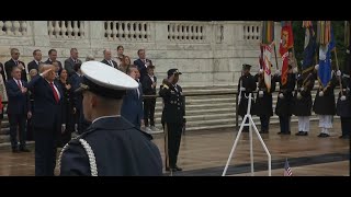 PRESIDENT TRUMP AND THE WREATH LAYING CEREMONY MEMORIAL DAYS 2026