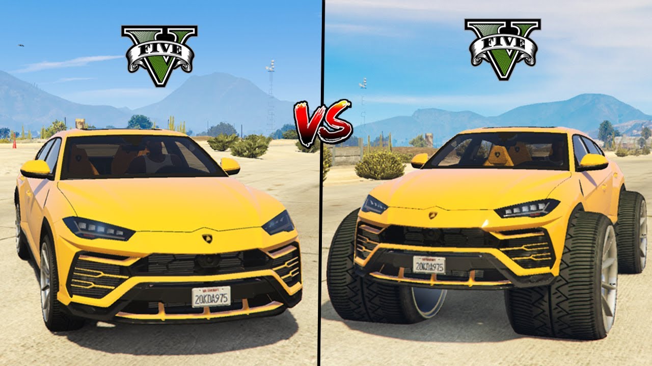 GTA 5 Normal Lamborghini Urus Car Vs GTA 5 Monster Lamborghini Urus Car