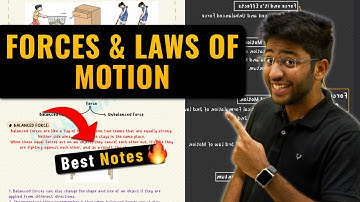 Force and Laws of Motion Class 9 Notes | Class 9 Science Chapter 9 | Shobhit Nirwan