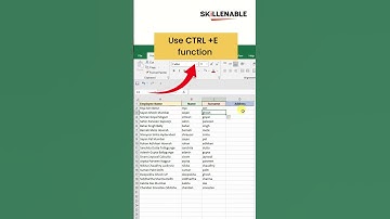 How to use ctrl+E in excel | control + e se kya hota hai | Excel Tips