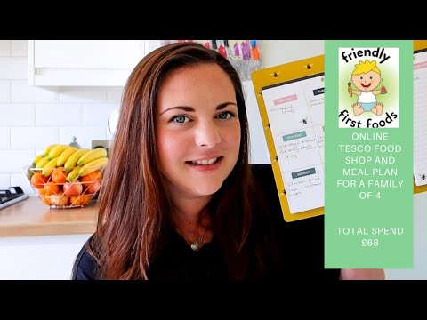 Tesco online food shop and family meal plan   We