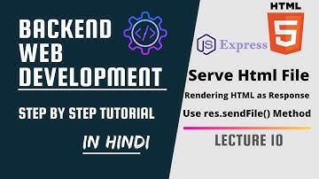 Rendering HTML as Response Using Express Js | Backend Web Development #10