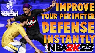 NBA 2K23 PERIMETER DEFENSE GUIDE - DEFENDING THE ISO - STOP SLIDING ON DEFENSE