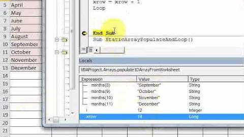 Lesson 27.3 Populate a 1D Array from a worksheet