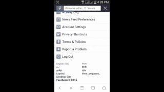 How to logout facebook in android uc browser screenshot 2