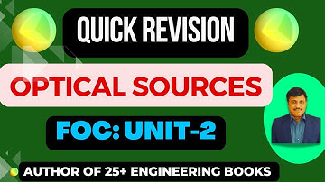 QUICK REVISION (OPTICAL SOURCES)