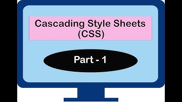 Class-10 || Computer Applications || Cascading Style Sheets (CSS) || Part-1