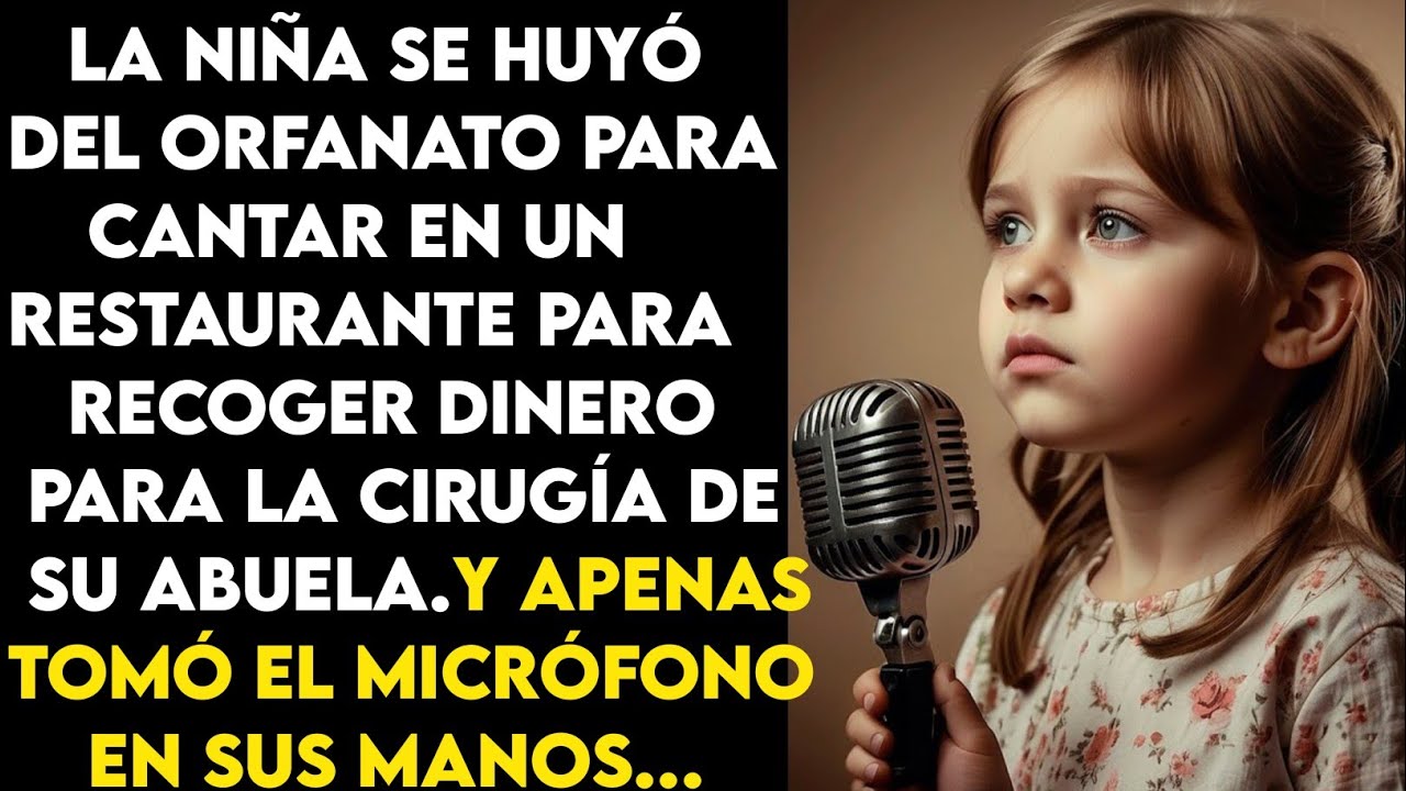 La niña se escapó del orfanato para cantar en un restaurante y recaudar dinero para la familia...