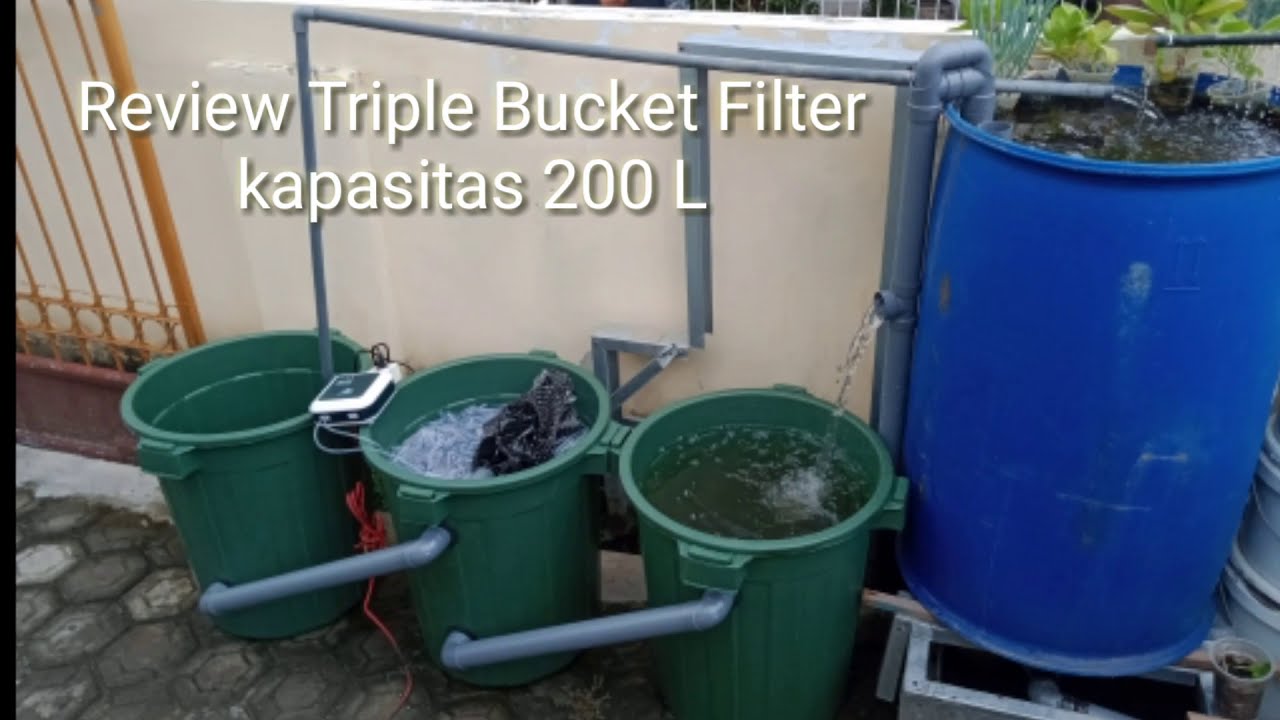 Triple Bucket Filter 200 L | Kolam Ikan Sirkulasi | Sistem RAS