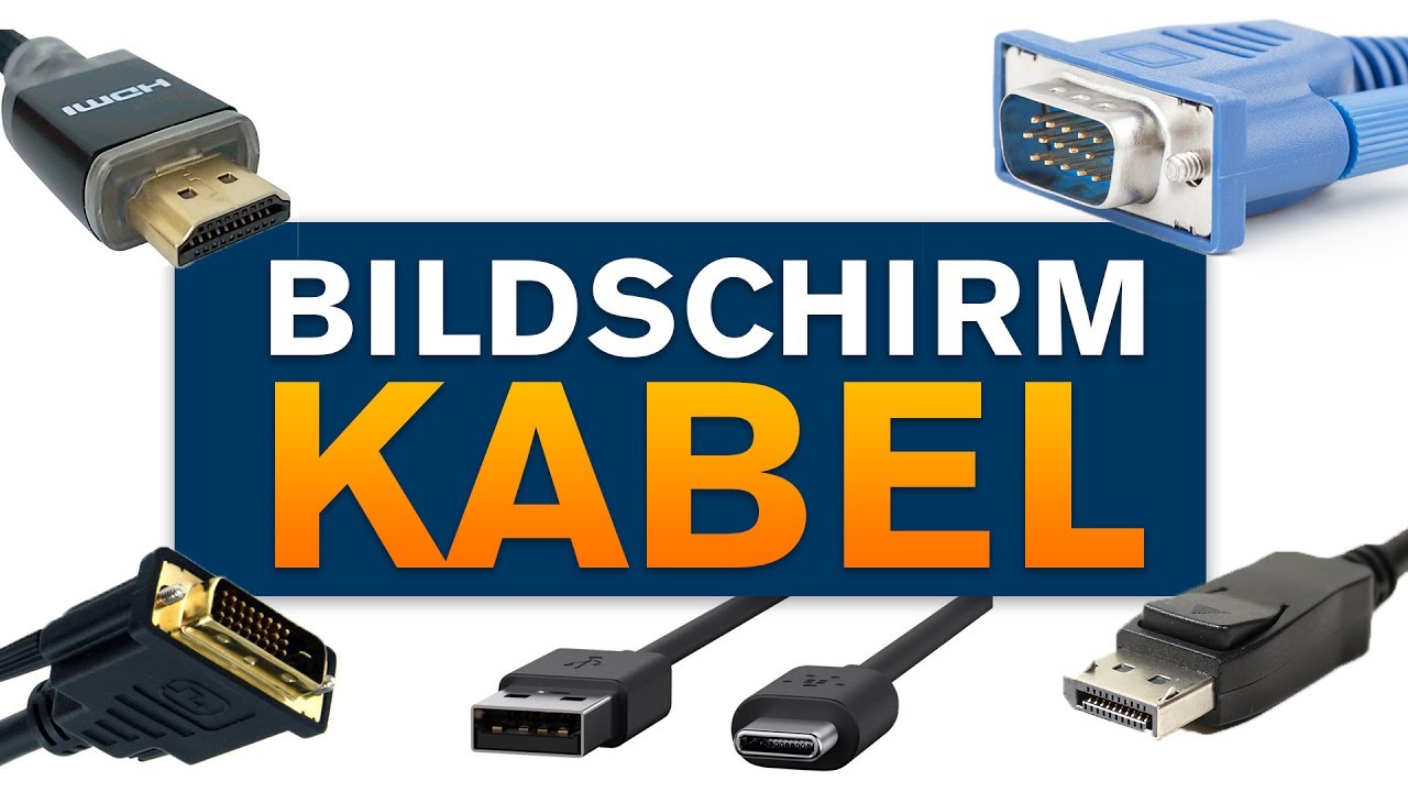 Bildschirm anschließen an den PC - HDMI, VGA, Displayport & USB-TYPE C Unterschiede (Tutorial