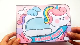 Pajama party squishy book❤/diy squishy book?