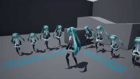 Hatsune Mike into UE4 as Character Test Video 2