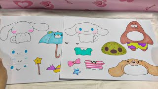 [paper play] Cinnamoroll outfit check ASMR #sanrio #diy #paper #craft #outfit #cinnamoroll