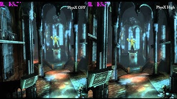 Batman Arkham Asylum PhysX comparison Off vs High