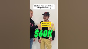 This student wants to be a mechanical engineer and make $60K! #student #college #salary #career