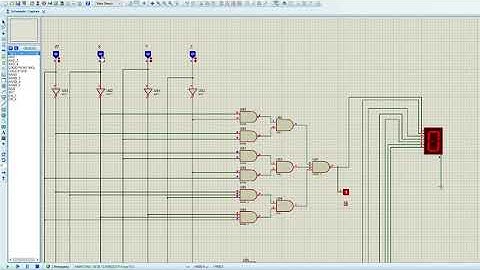 Circuito en Proteus de display de 7 segmentos