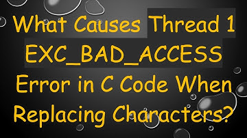 What Causes Thread 1 EXC_BAD_ACCESS Error in C Code When Replacing Characters?