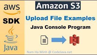 upload file to s3 using aws java sdk  - java console program