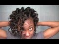 Bantu knot-out on relaxed hair