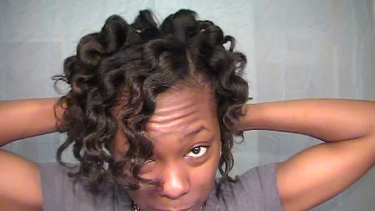 Bantu Knot Out On Relaxed Hair Youtube