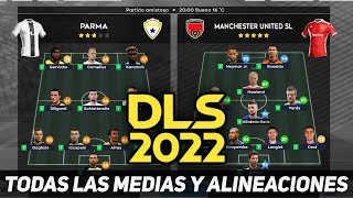 ? DLS 22: TODAS LAS MEDIAS Y ALINEACIONES | ALL RATINGS AND LINEUPS DREAM LEAGUE SOCCER 2022