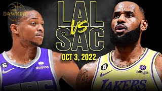 Los Angeles Lakers vs Sacramento Kings Full Game Highlights | Oct 3, 2022 | FreeDawkins