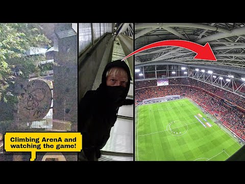 CLIMBING AMSTERDAM ARENA DURING SOCCER MATCH! insane overview