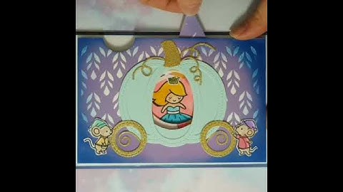 Carte Magic Iris.  Cendrillon Tuto de Lawn Fawn https://youtu.be/2VwaL0ceqZ4