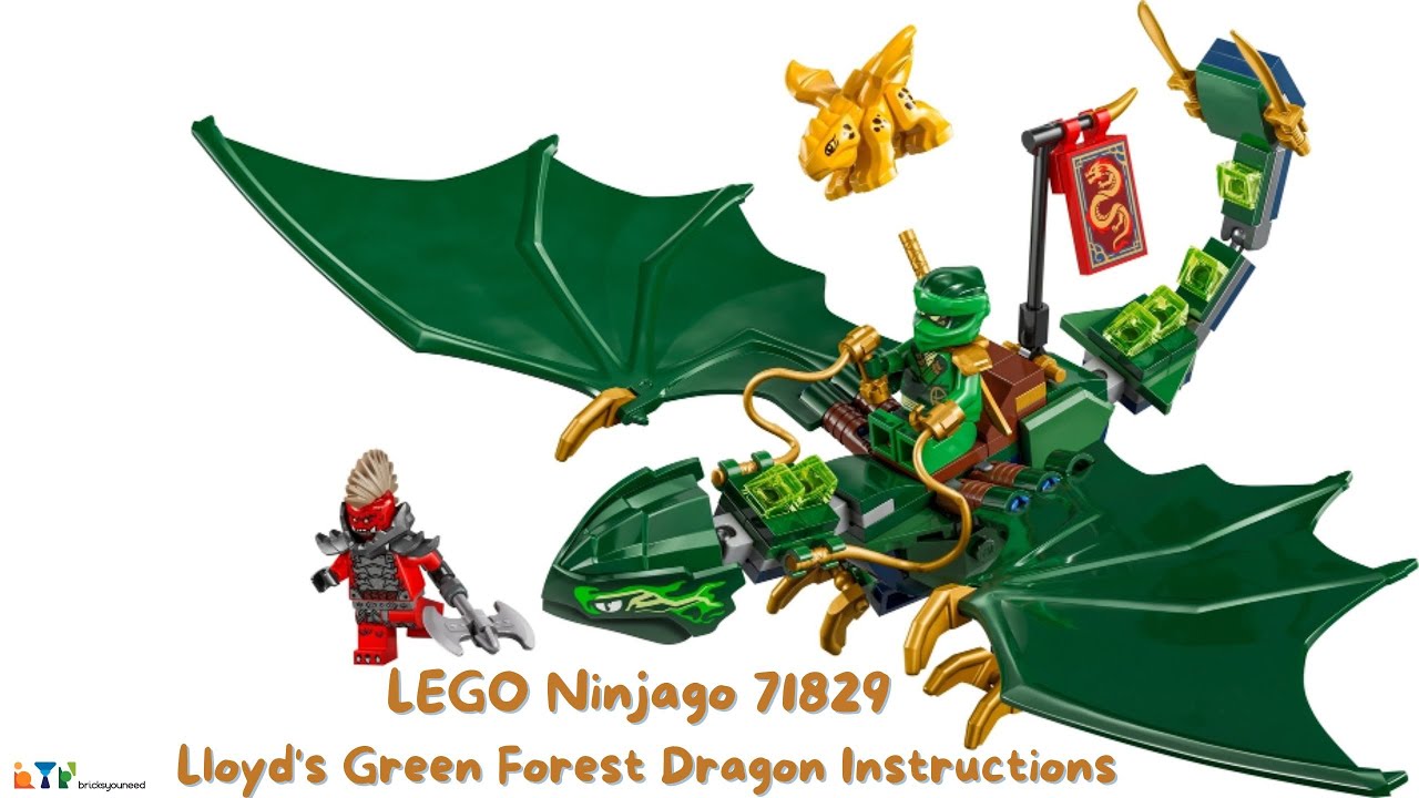 LEGO Ninjago 71829 Lloyd's Green Forest Dragon Instructions - YouTube