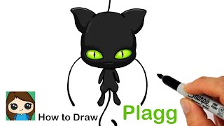 How to Draw Miraculous Ladybug Kwami Plagg Easy