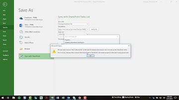 Synchronizing Microsoft Project and SharePoint