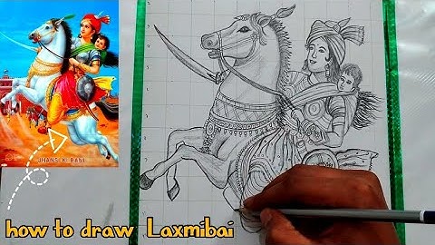 Rani Lakshmi Bai Drawing,🔥 How To Draw Jhansi ki Rani Laxmibai on Horse, Step by Step Tutorial 