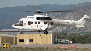 Coldstream Aerospatiale AS332L1 Super Puma - Landing &amp; Hot Refuelling @ CAU3 Airport