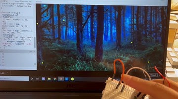 physical interface of fireflies in p5.js