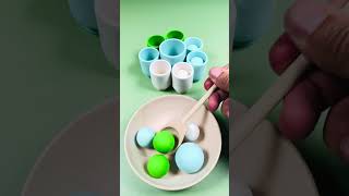 Color Sorting Wooden Balls ASMR #oddlysatisfying #marbles #asmr #satisfying #relax
