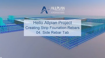 Hello Allplan! with ALLTO PythonParts - Strip Foundation Reinforcement | Side rebar tab